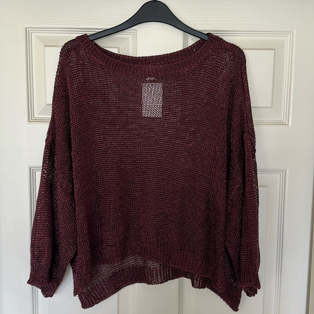 H&M knit metallic sweater loose cover top